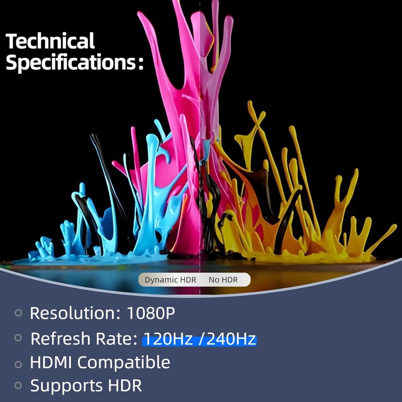 BKFK 1080P@240Hz HDR HDMI Dummy Plug, Headless Display Adapter,Virtual Monitor EDID Emulator,1920X1080@120/144/240Hz(1920X1080@120/240HZ-HDR-1P) - Image 4